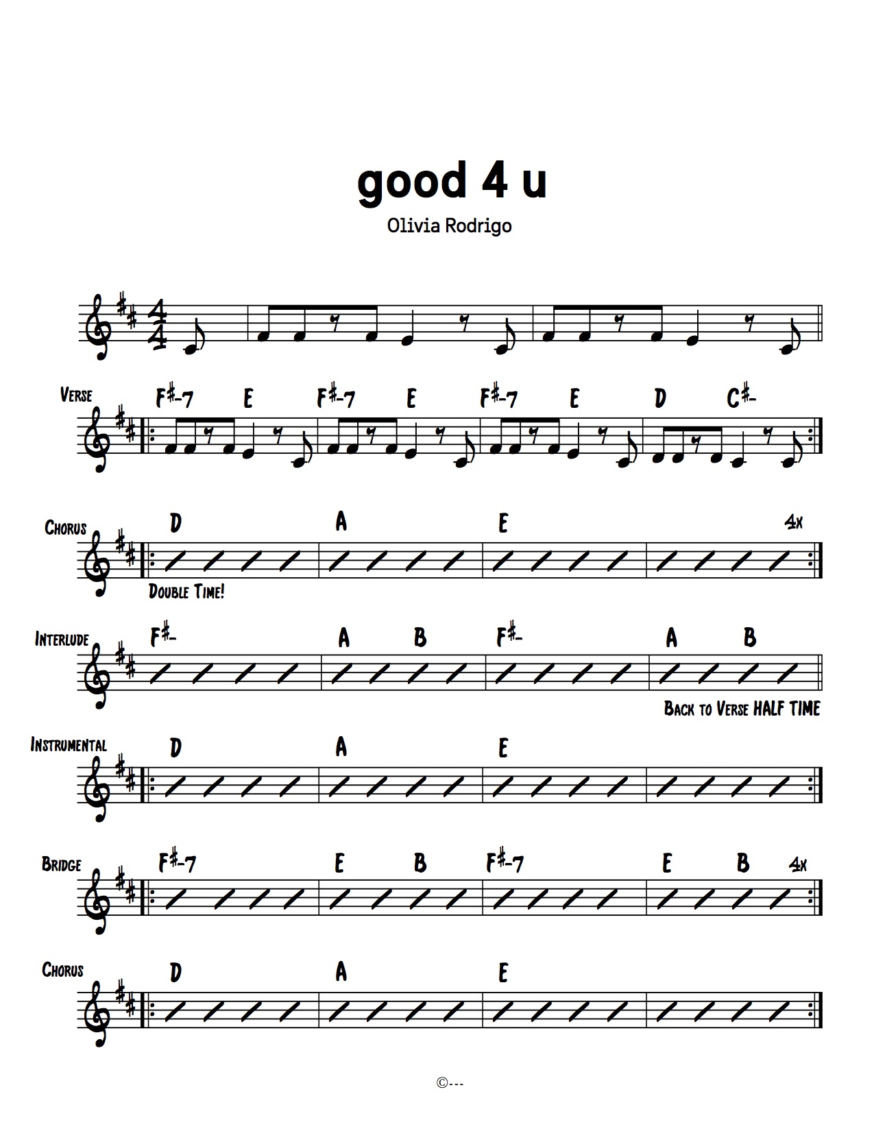 Good 4 u chords